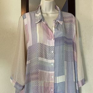 Blush & Pastel Button up Blouse